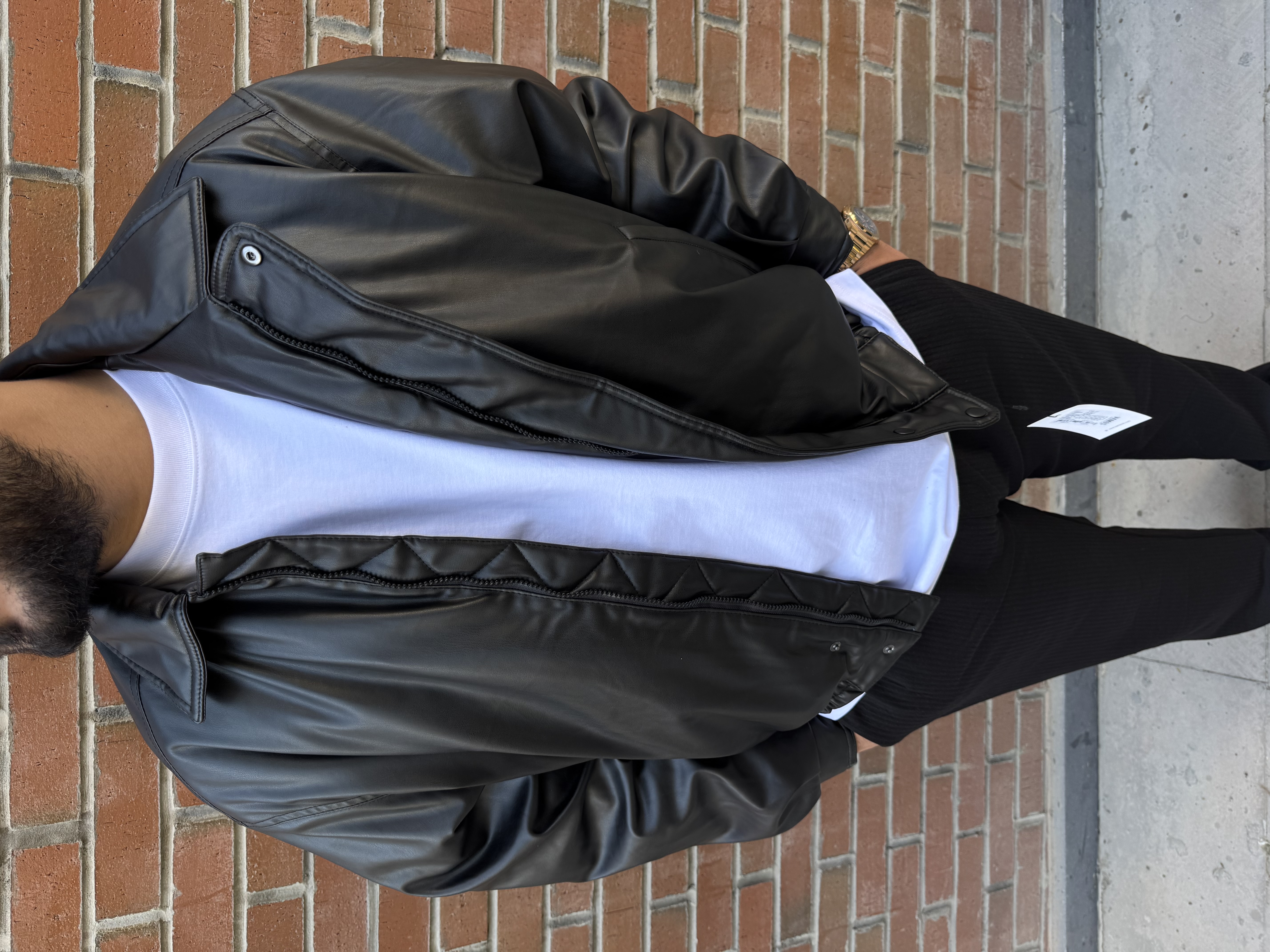 DERİ CEKET OVERSİZE - CEKET